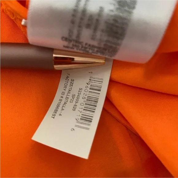 Zac Posen Dress Mini Floral Embroidered One-Shoulder Apricot Dress Size 4 - Picture 13 of 16